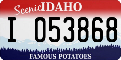 ID license plate I053868