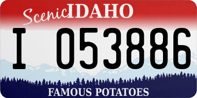 ID license plate I053886