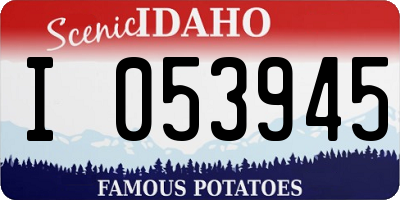 ID license plate I053945
