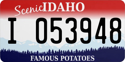 ID license plate I053948