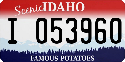 ID license plate I053960