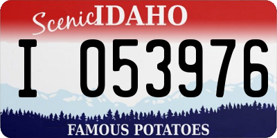 ID license plate I053976
