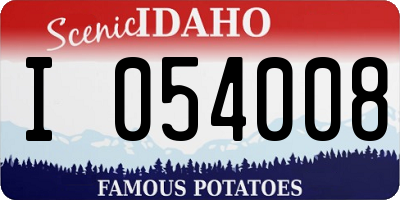 ID license plate I054008