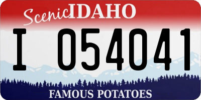 ID license plate I054041