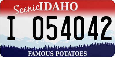 ID license plate I054042