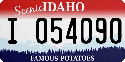 ID license plate I054090