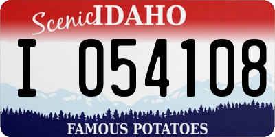 ID license plate I054108