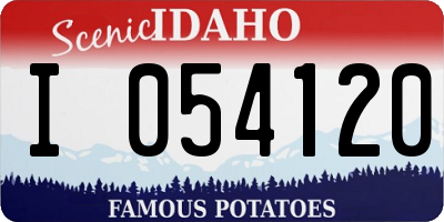 ID license plate I054120