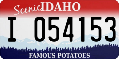 ID license plate I054153