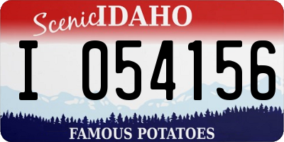 ID license plate I054156