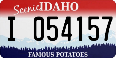 ID license plate I054157