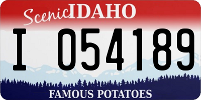 ID license plate I054189