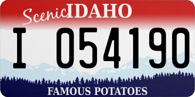 ID license plate I054190