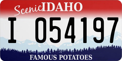 ID license plate I054197