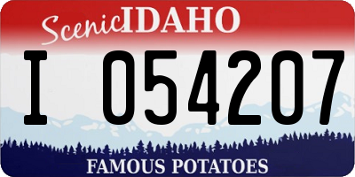 ID license plate I054207