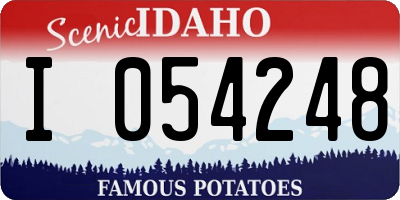 ID license plate I054248