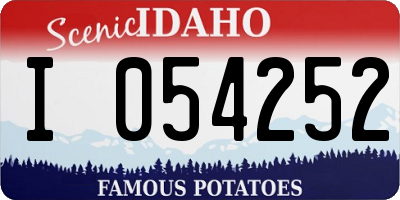 ID license plate I054252