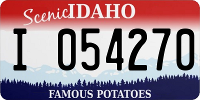 ID license plate I054270