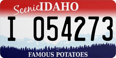 ID license plate I054273