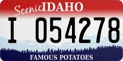 ID license plate I054278