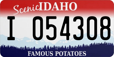 ID license plate I054308