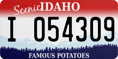ID license plate I054309