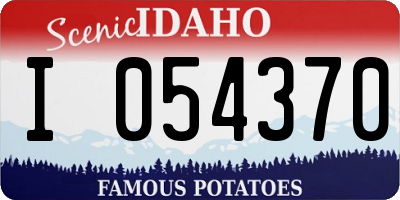 ID license plate I054370