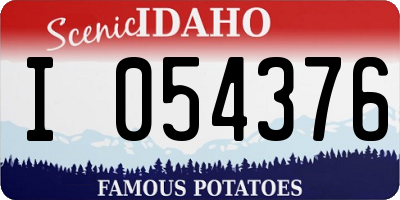 ID license plate I054376