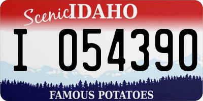 ID license plate I054390