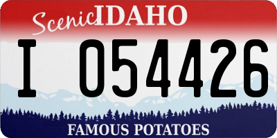 ID license plate I054426