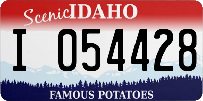 ID license plate I054428