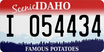 ID license plate I054434