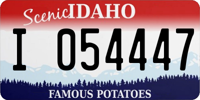 ID license plate I054447