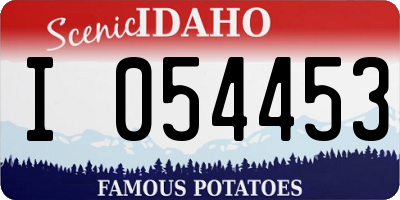ID license plate I054453