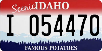 ID license plate I054470