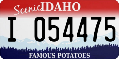 ID license plate I054475