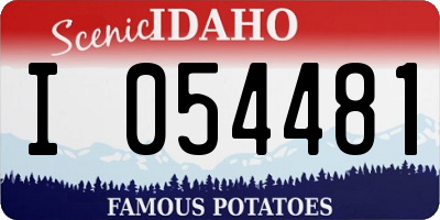 ID license plate I054481