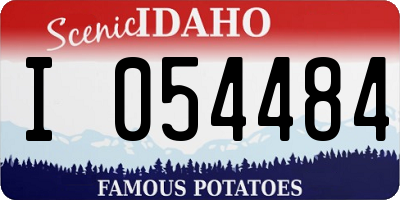 ID license plate I054484