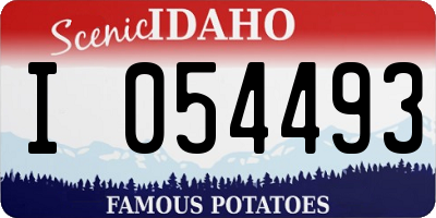 ID license plate I054493