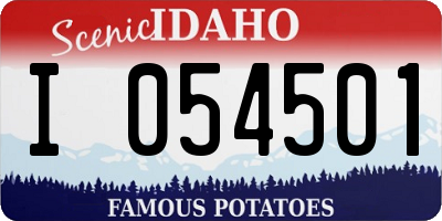 ID license plate I054501