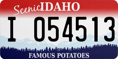 ID license plate I054513