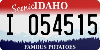 ID license plate I054515