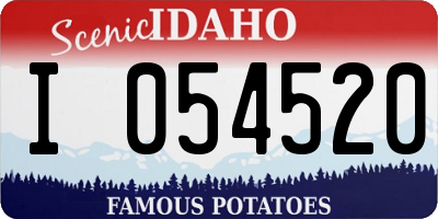 ID license plate I054520