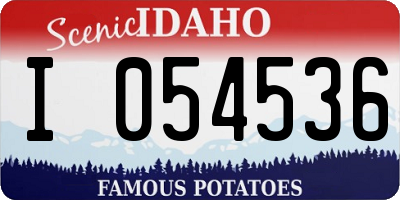 ID license plate I054536