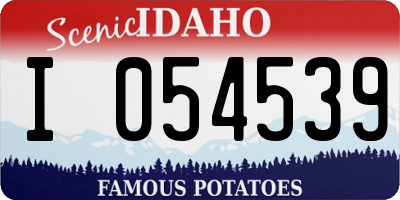 ID license plate I054539
