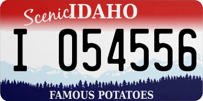 ID license plate I054556