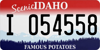 ID license plate I054558