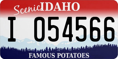 ID license plate I054566