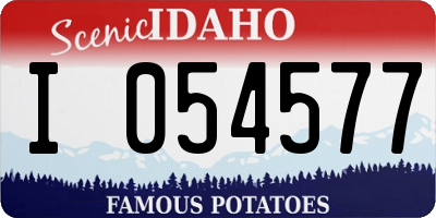ID license plate I054577