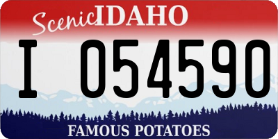 ID license plate I054590